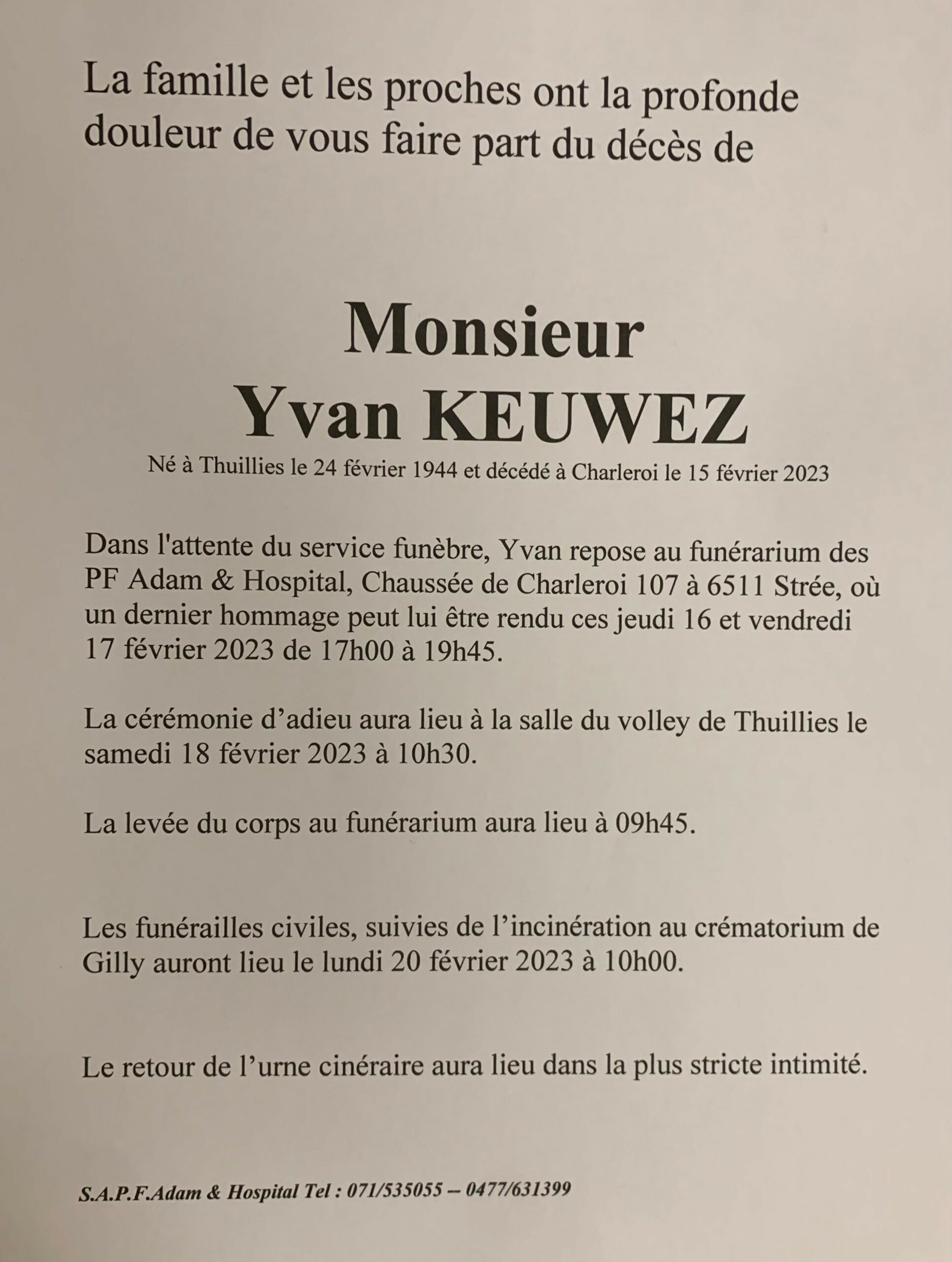 Monsieur Yvan KEUWEZ scaled | Funérailles Adam Hospital