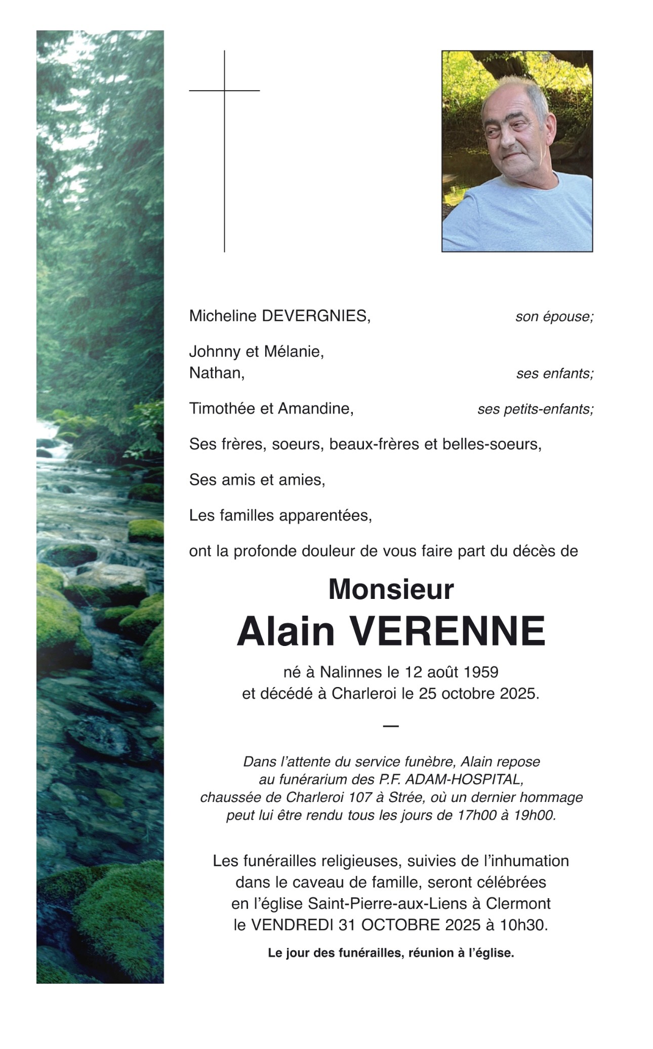 Alain VERENNE | Funérailles Adam Hospital