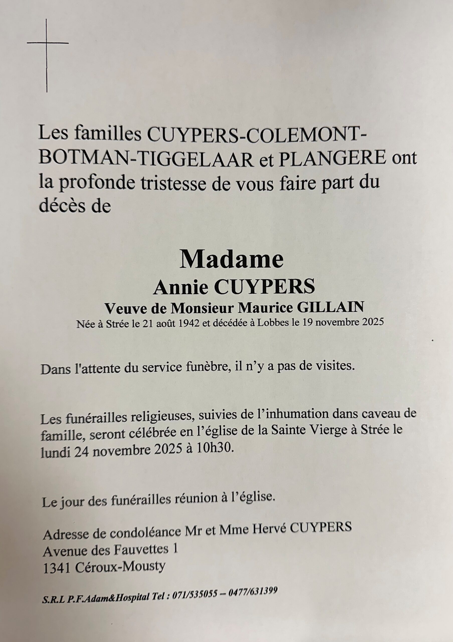 Annie CUYPERS scaled | Funérailles Adam Hospital Annie CUYPERS scaled | Funérailles Adam Hospital