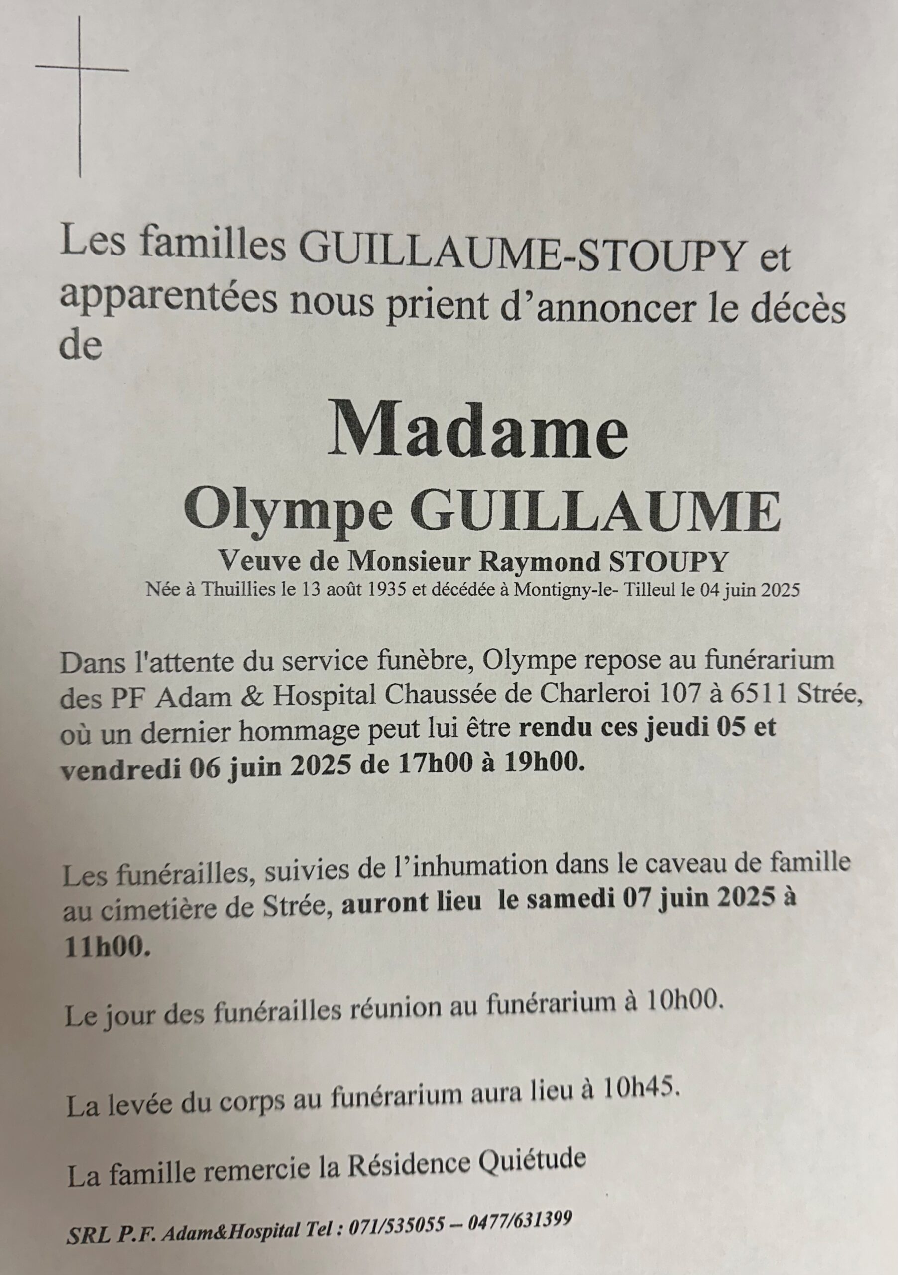 Olympe GUILLAUME scaled | Funérailles Adam Hospital Olympe GUILLAUME scaled | Funérailles Adam Hospital