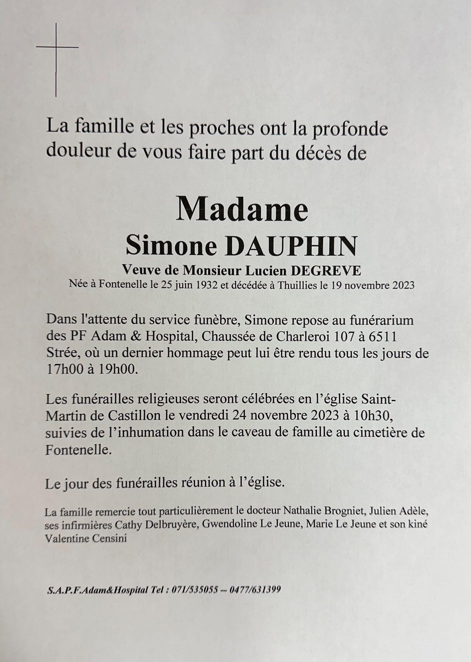 Simone Dauphin scaled | Funérailles Adam Hospital